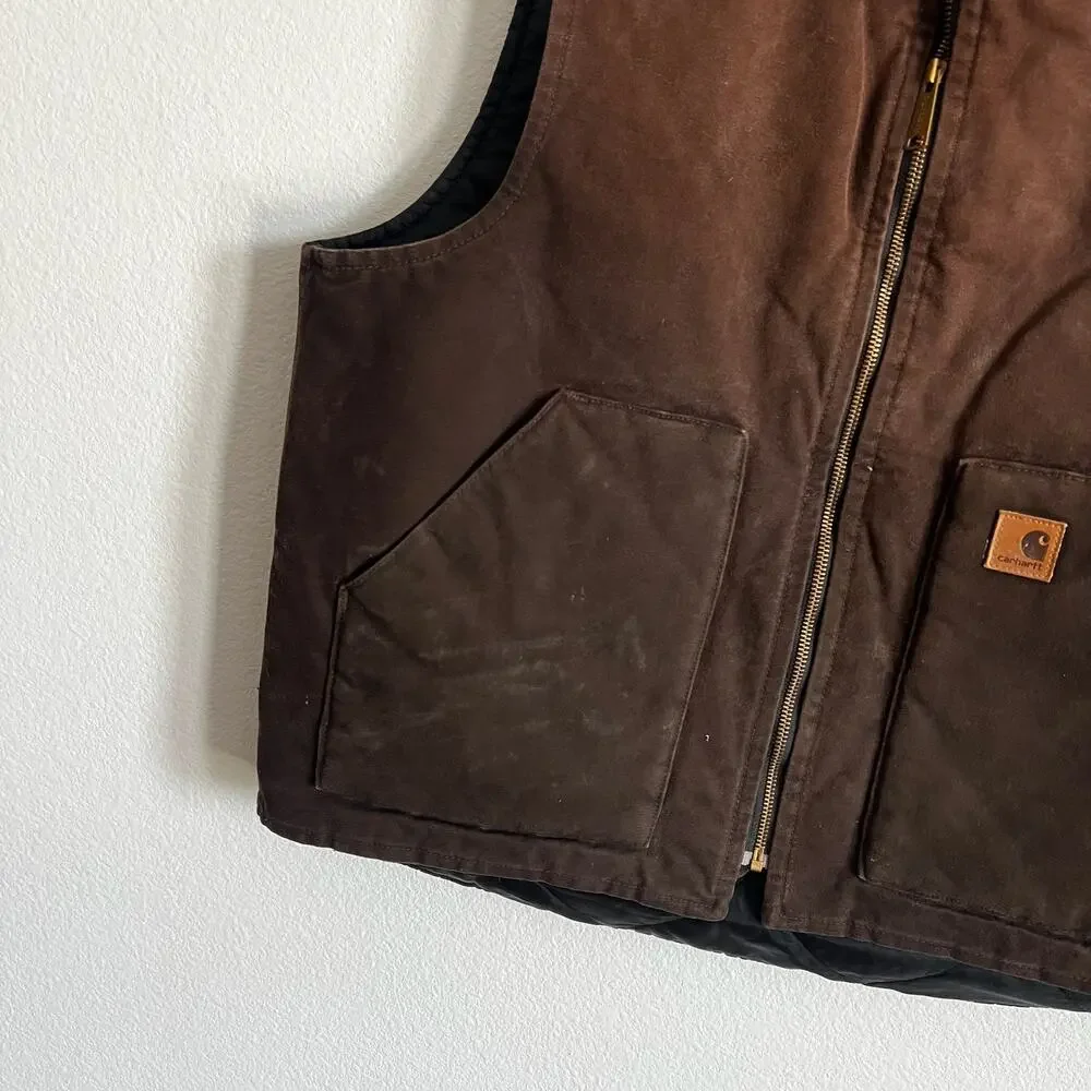 Carhartt V02 DKB brown work wear vest